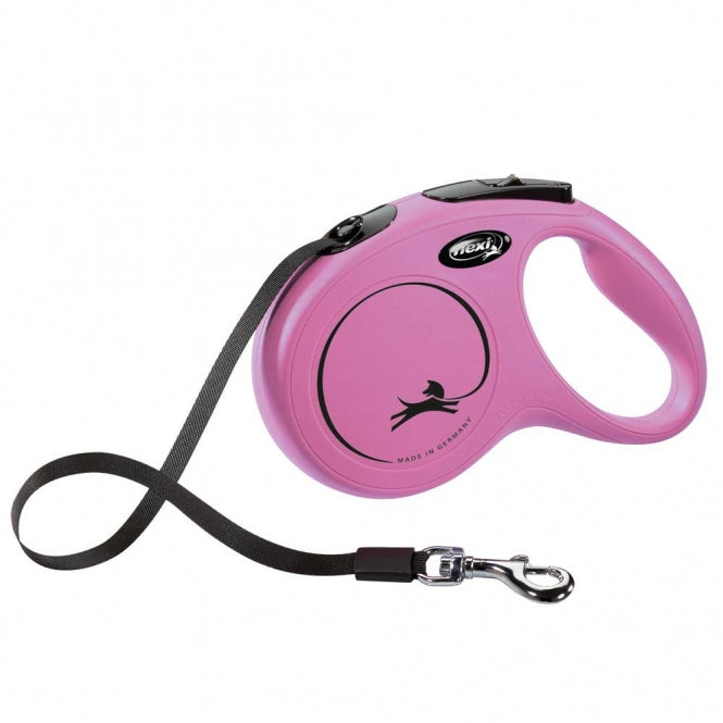 FLEXI Rollleine New CLASSIC Gurt - 5m, bis 25kg