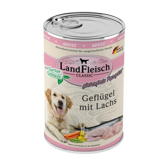 Landfleisch Dog Classic Geflügel mit Lachs & Gartengemüse X6