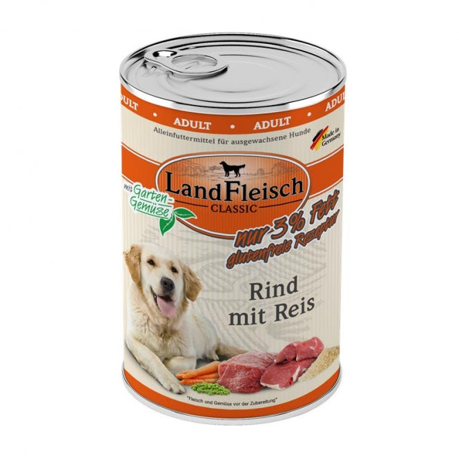 Landfleisch Dog Classic Rind mit Reis & Gartengemüse extra mager X 6