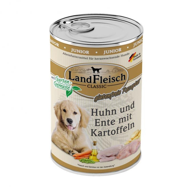 Landfleisch Dog Classic Junior Huhn, Ente & Kartoffeln mit Gartengemüse X6