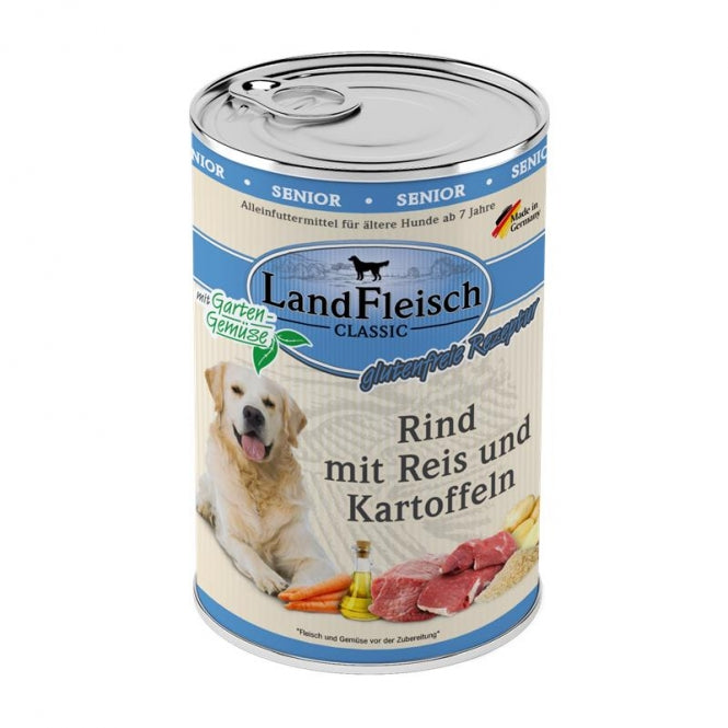 Landfleisch Dog Classic Senior Rind mit Kartoffeln & Gartengemüse 400g X6