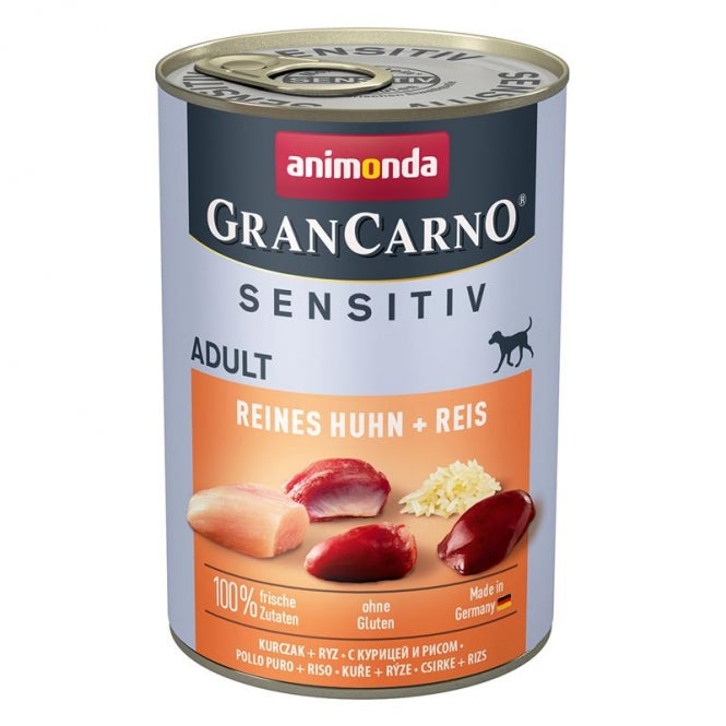 Animonda GranCarno Adult Sensitive Reines Huhn & Reis – 6er-Pack