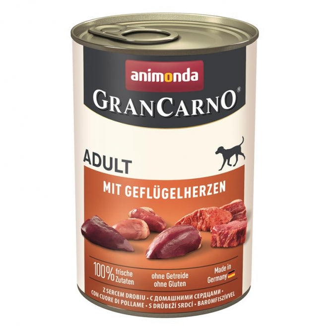 Animonda GranCarno Adult mit Geflügelherzen – 6er-Pack