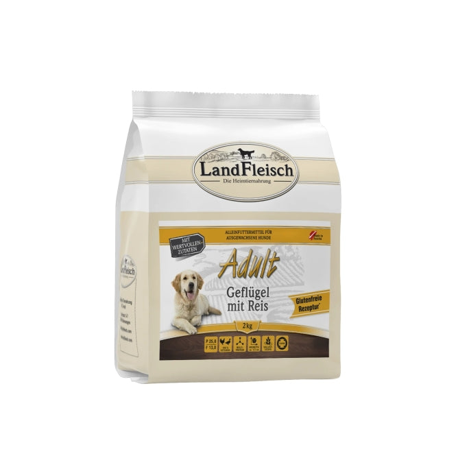 Landfleisch Dog Adult Geflügel mit Reis
