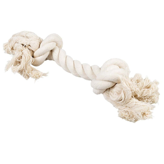 Duvoplus ECO Baumwoll-Tau mit 2 Knoten - weiß