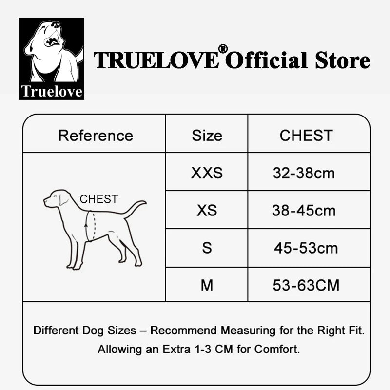 Truelove Floral Mesh Harness for Dogs Cats