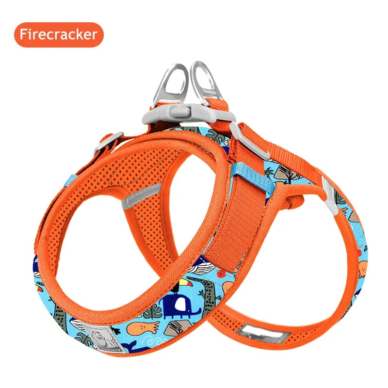 Truelove Floral Mesh Harness for Dogs Cats