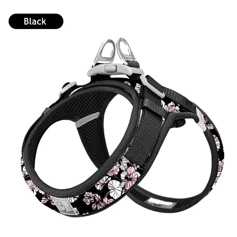 Truelove Floral Mesh Harness for Dogs Cats