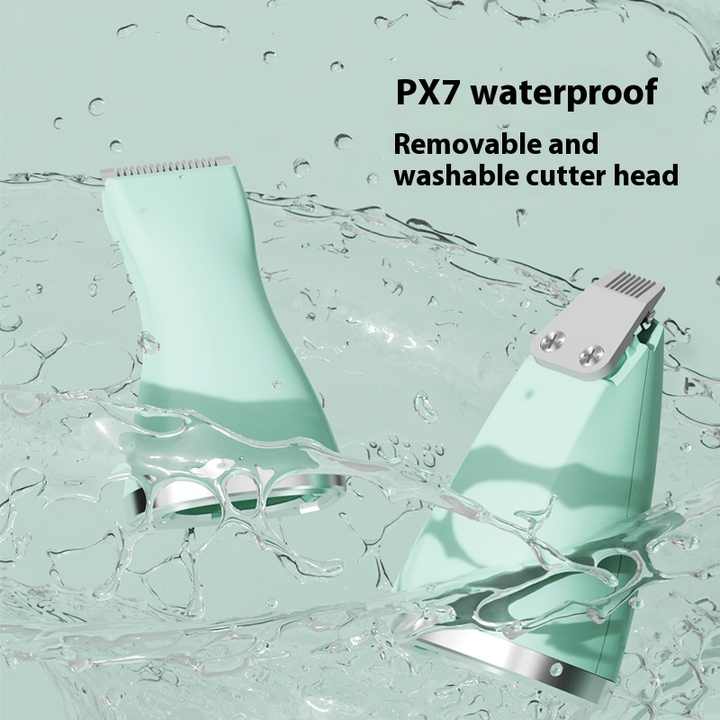 NNEDSZ Light Green 4-in-1 Pet Grooming Electric Clippers - Professional Rechargeable Trimmer for Dogs & Cats, Paw, Fur, Nail, and Ear Care | Compact Design,