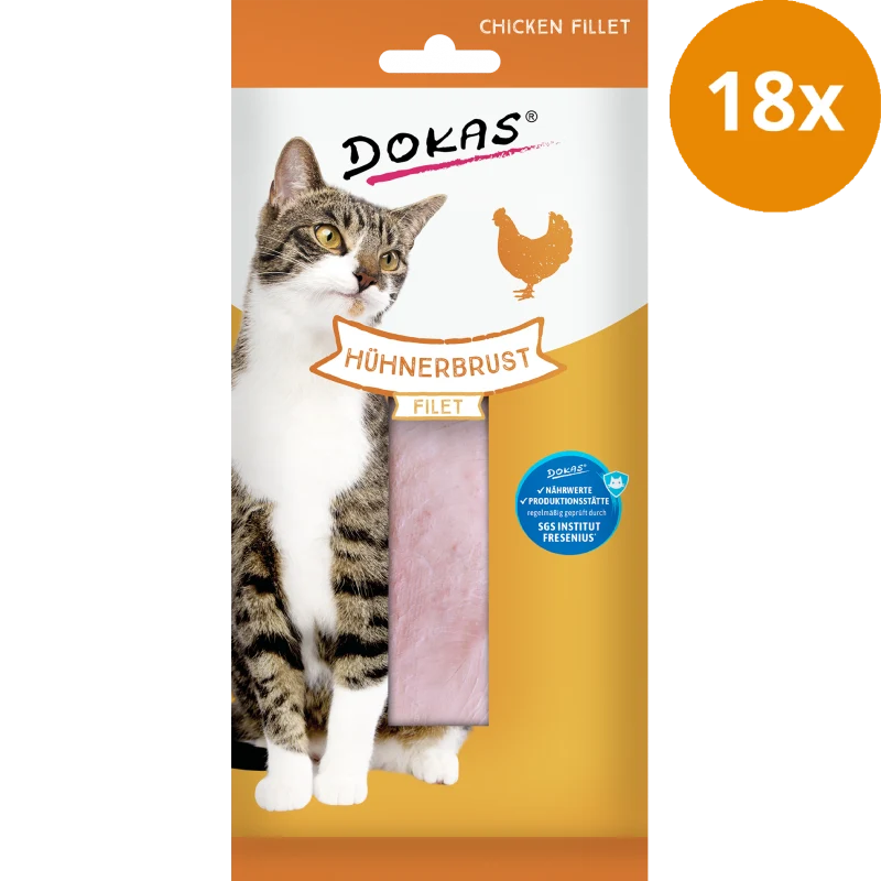 Dokas Cat Snack Filet Hühnerbrust 22g