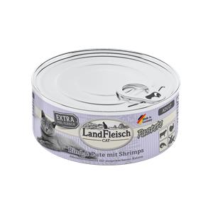 Landfleisch Cat Adult Pastete Rind, Pute & Shrimps X 6